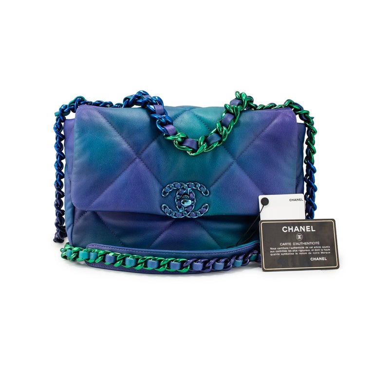Chanel 19 Medium Tie-Dye Quilted Calfskin Mixed Chain Shoulder Bag, image 12 of 14