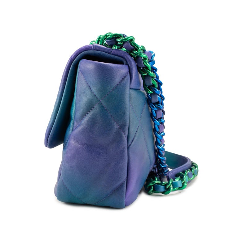 Chanel 19 Medium Tie-Dye Quilted Calfskin Mixed Chain Shoulder Bag, image 5 of 14