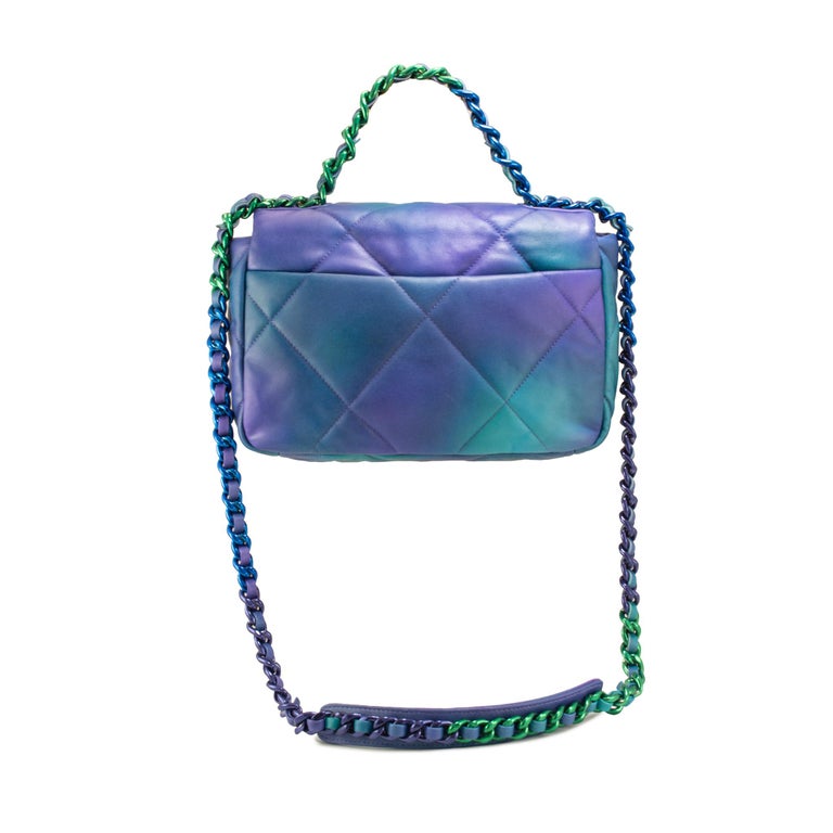 Chanel 19 Medium Tie-Dye Quilted Calfskin Mixed Chain Shoulder Bag, image 6 of 14