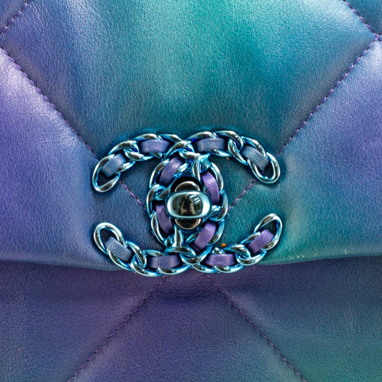 Chanel 19 Medium Tie-Dye Quilted Calfskin Mixed Chain Shoulder Bag, image 7 of 14