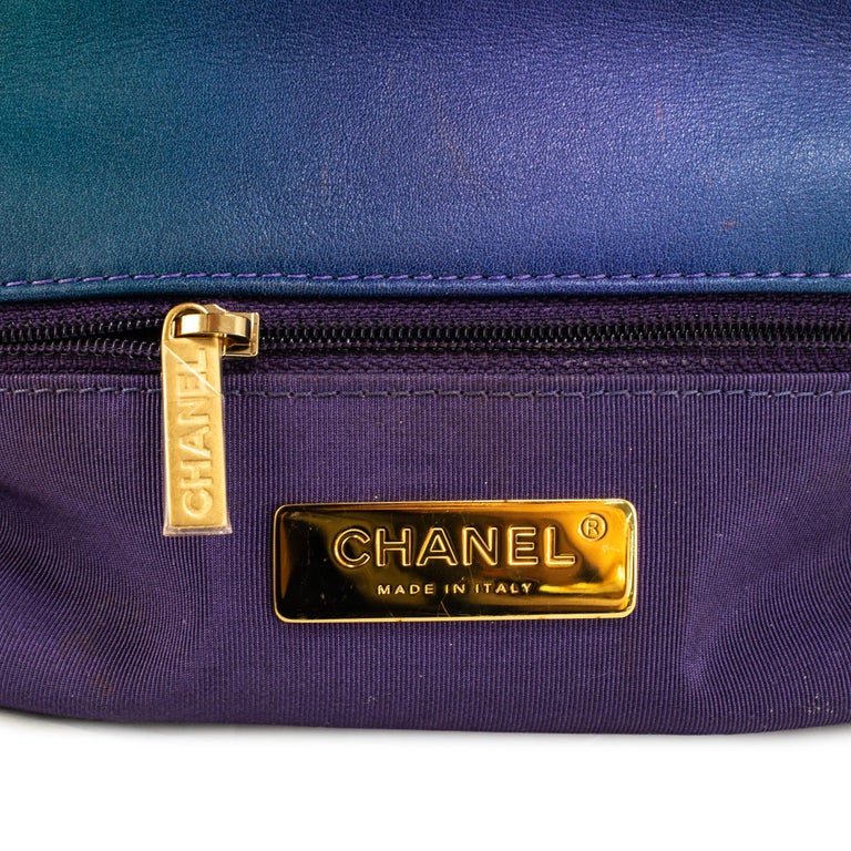 Chanel 19 Medium Tie-Dye Quilted Calfskin Mixed Chain Shoulder Bag, image 10 of 14