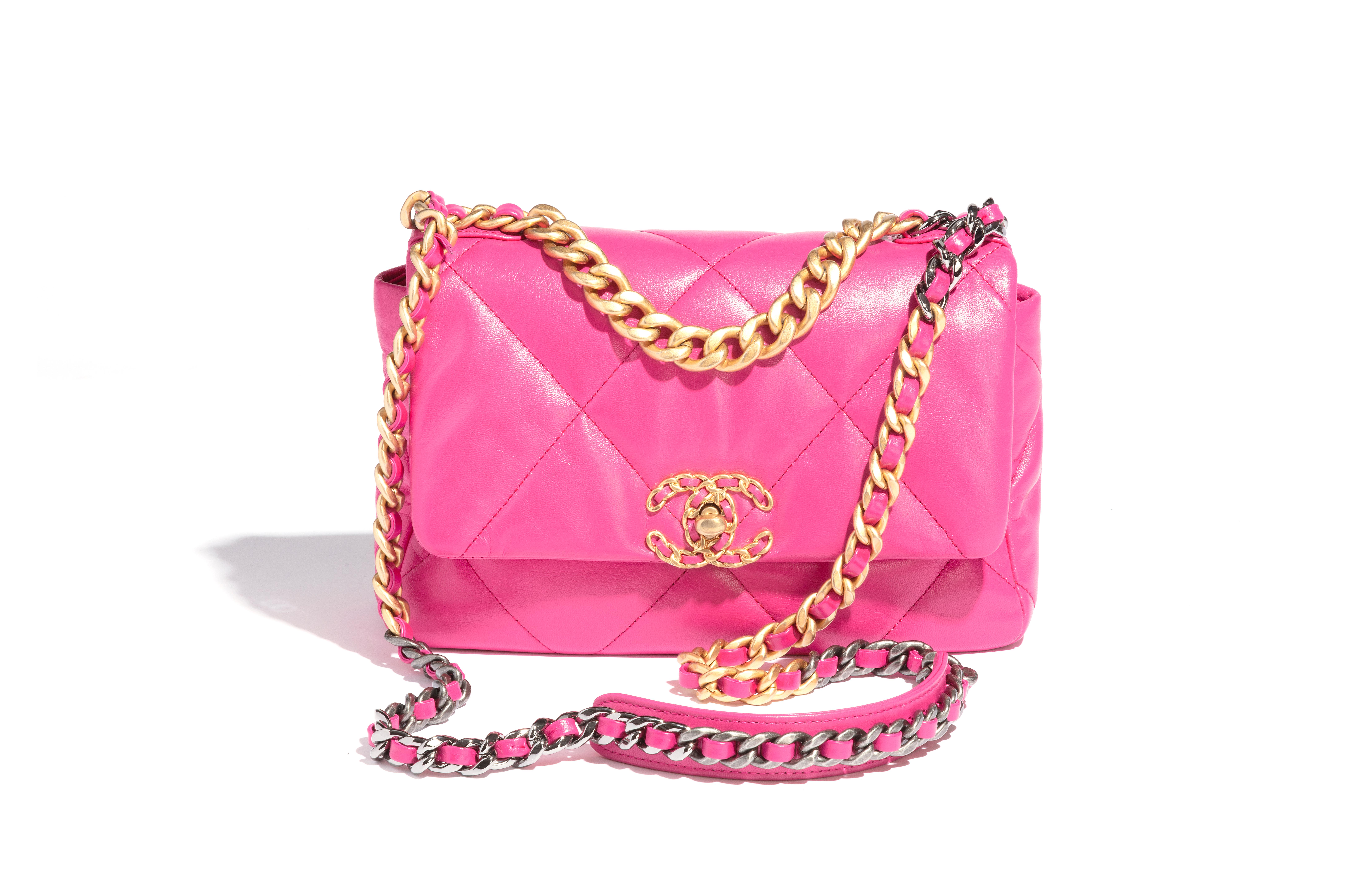 Chanel 19 Neon Pink Handbag 1