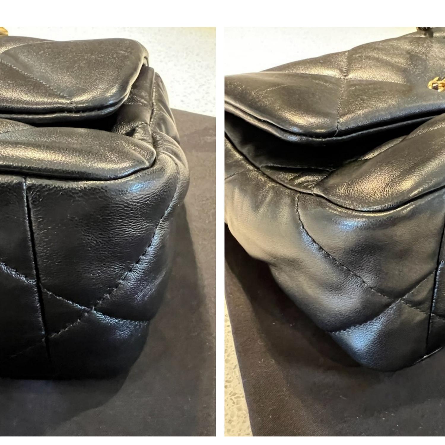 Chanel 19 Quilted Lambskin CC Medium Black Flap Bag 5