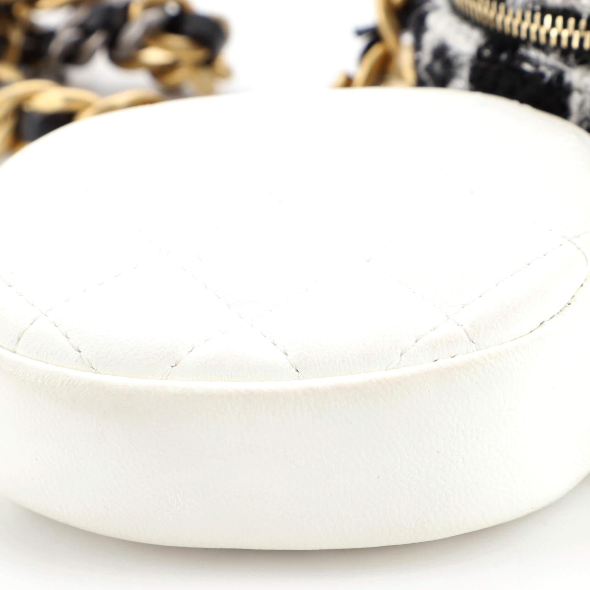 Chanel 19 Round Clutch with Chain and Coin Purse Quilted Tweed and Lambskin 4