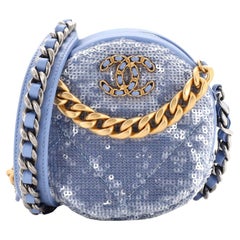 Chanel 21N Coco Neige Mini Circle Clutch on Chain