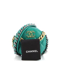 Chanel 19 Round Clutch with Chain Quilted Leather