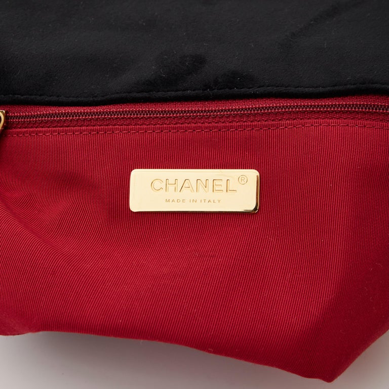 Chanel 19 Small Velvet Black Flap Bag (2020)