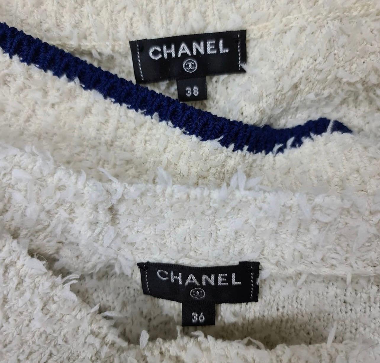 Chanel 19 SS Long Sleeves Jumper Skirt Suit Sz.36-38 1