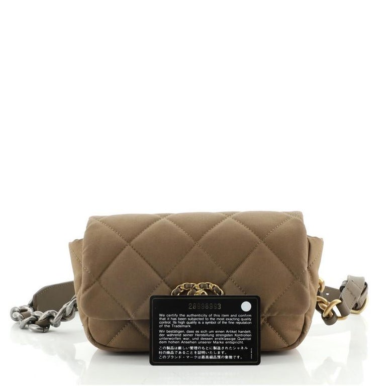 Chanel 19 Waist Bag Quilted Canvas at 1stDibs