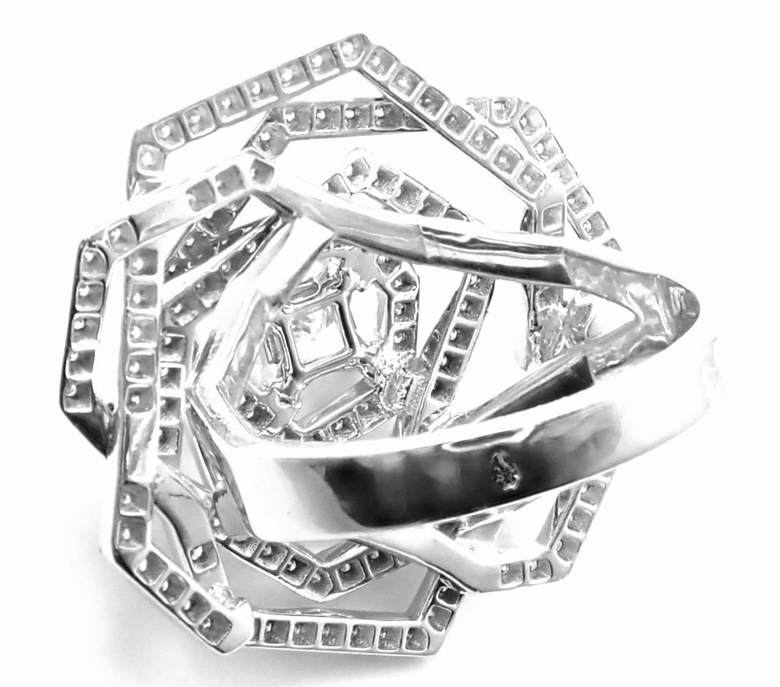 Chanel 1932 Flower Diamond White Gold Large Ring 2