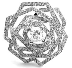 Chanel 1932 Flower Diamond White Gold Large Ring