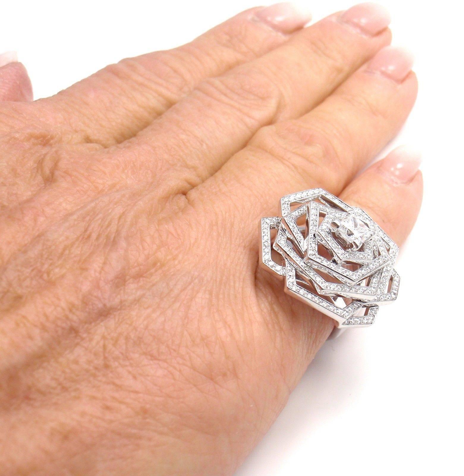 Chanel 1932 Flower Diamond White Gold Large Ring 1
