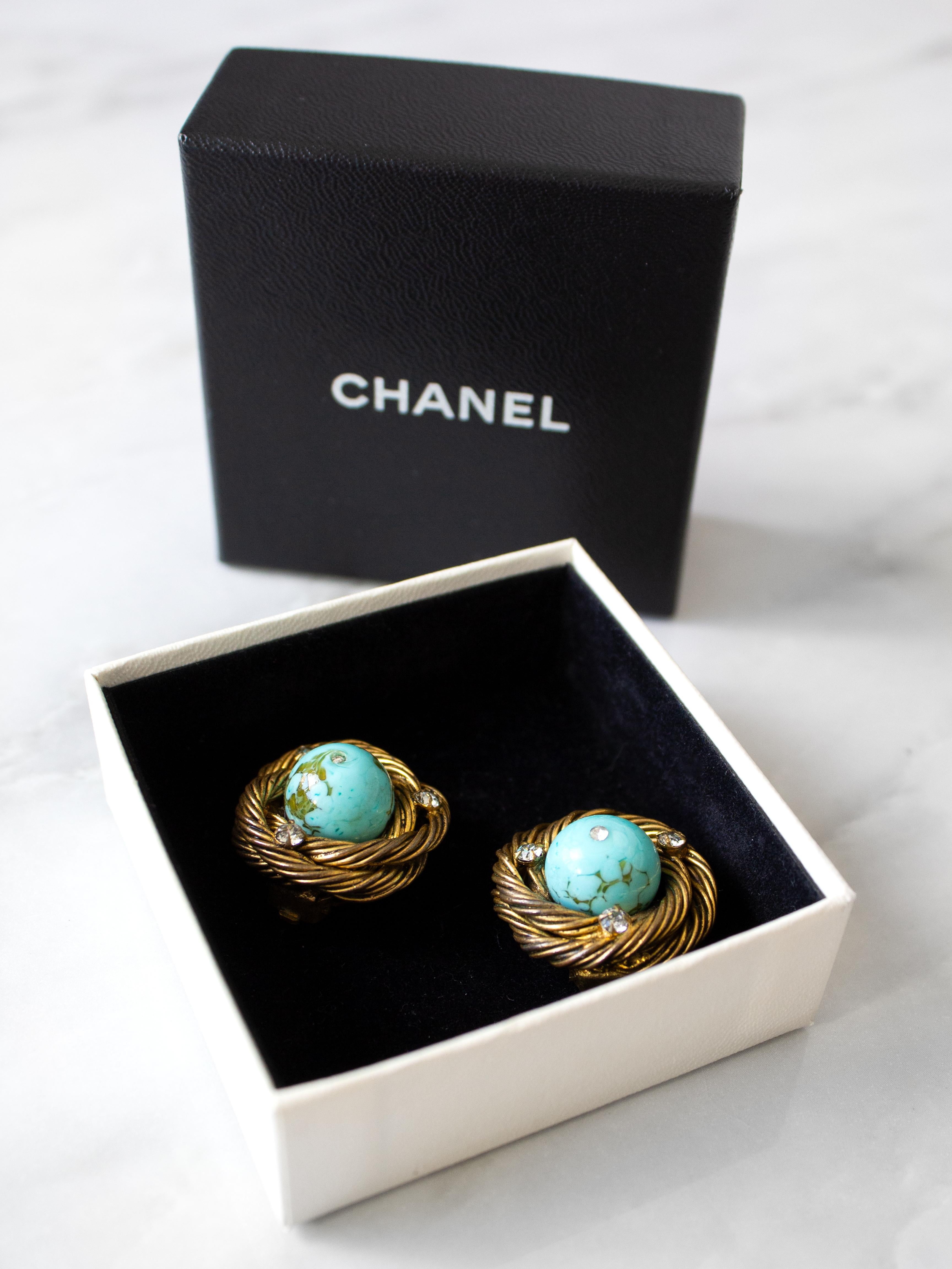 Presenting a rare and remarkable find - Coco Chanel lifetime earrings by Robert Goossens. Creations from this highly recognizable collection produced from the late 1950s till the early 1960s have graced the Metropolitan Museum displays and featured