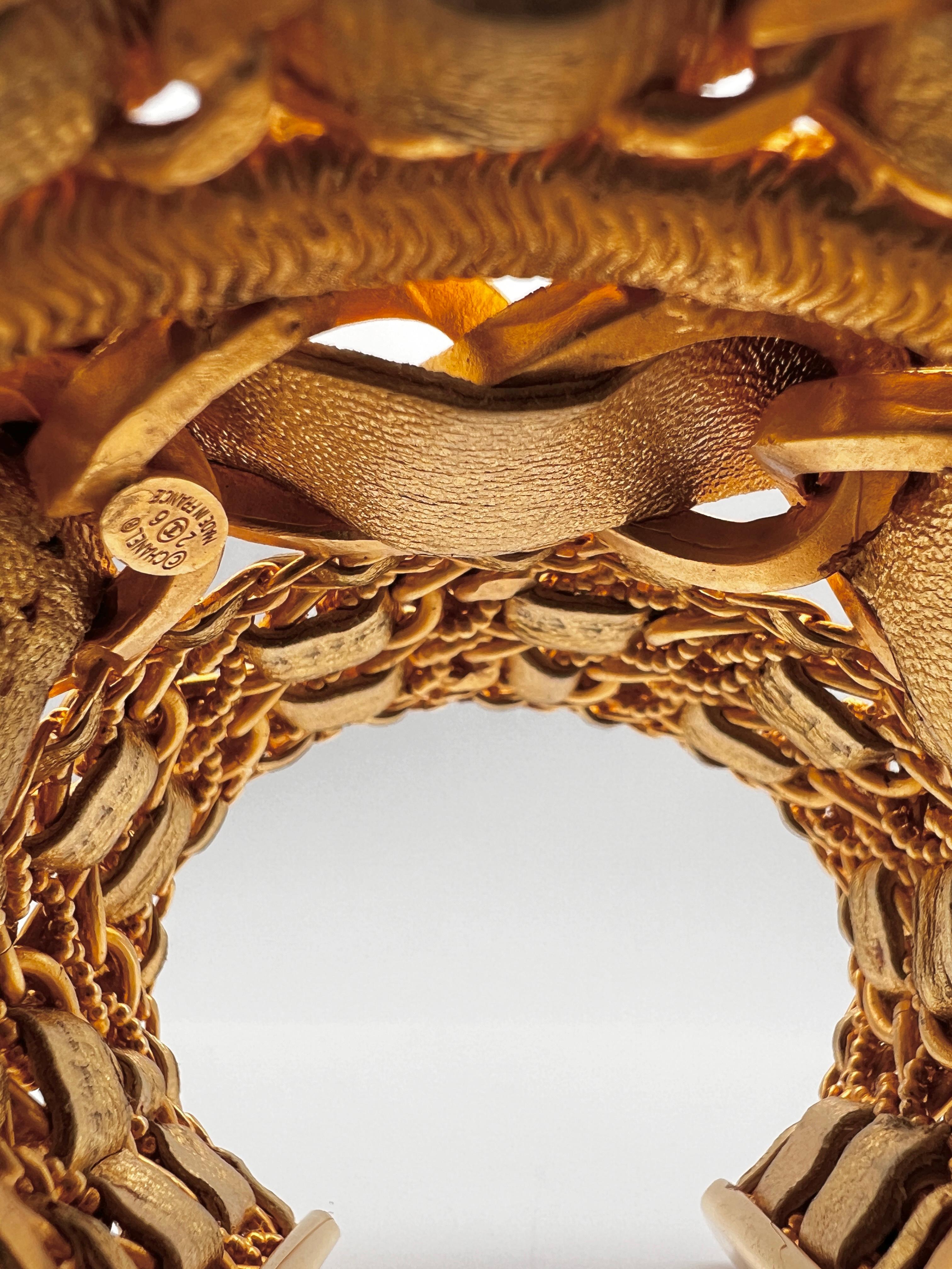 Chanel 1980 Massive Cuff Paris In Good Condition For Sale In Palm Beach, FL