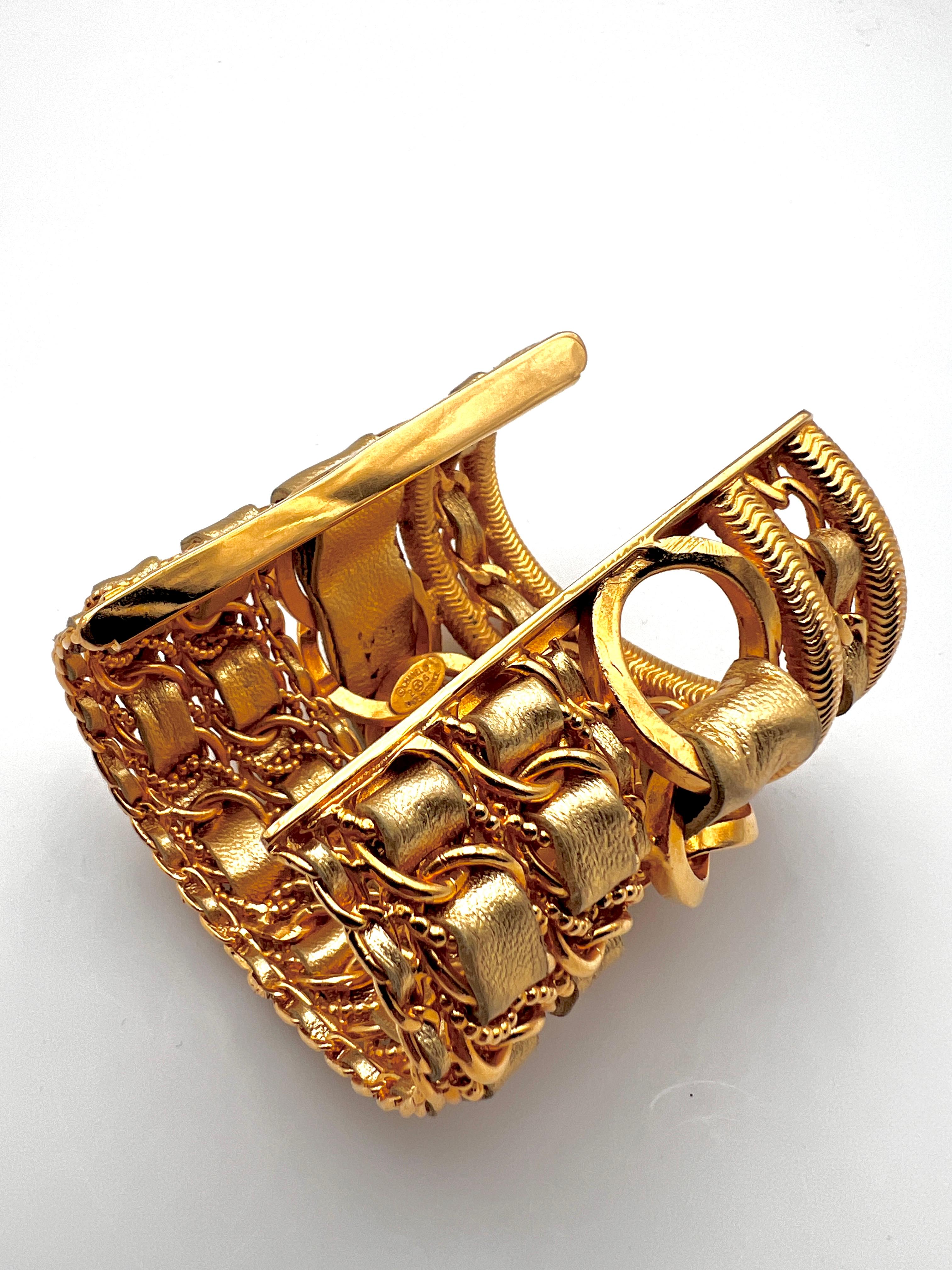 Chanel 1980 Massive Cuff Paris For Sale 3