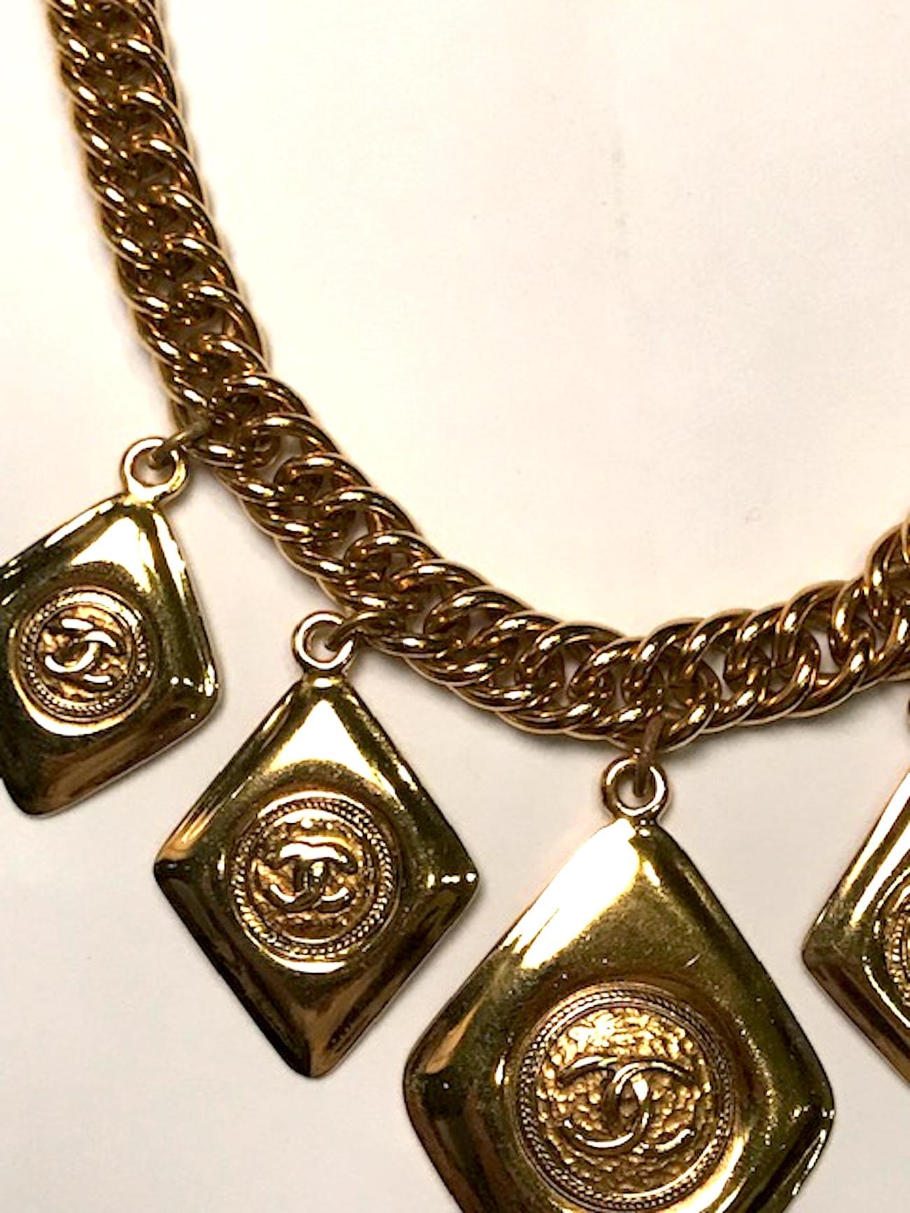 Women's Chanel 1980s 5 Charm Necklace