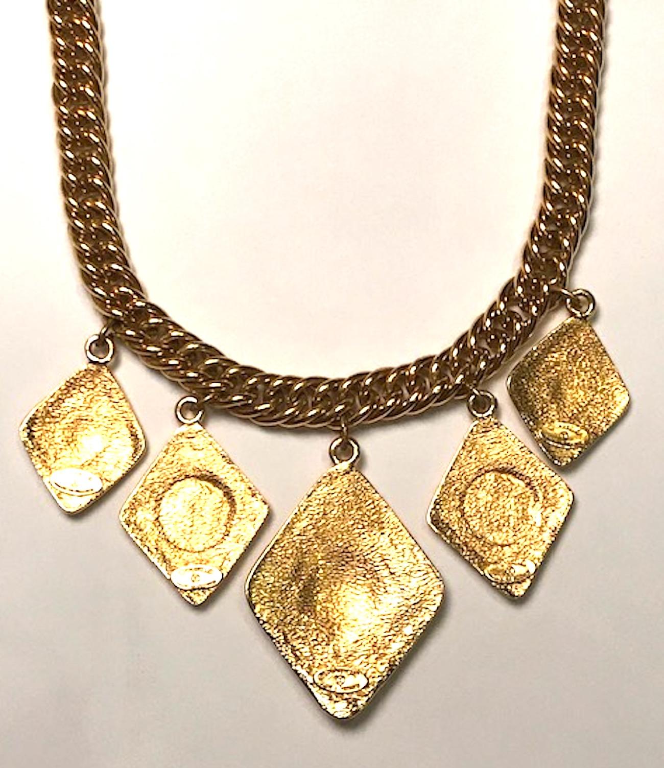 Chanel 1980s 5 Charm Necklace 5