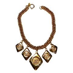 Chanel 1980s 5 Charm Necklace