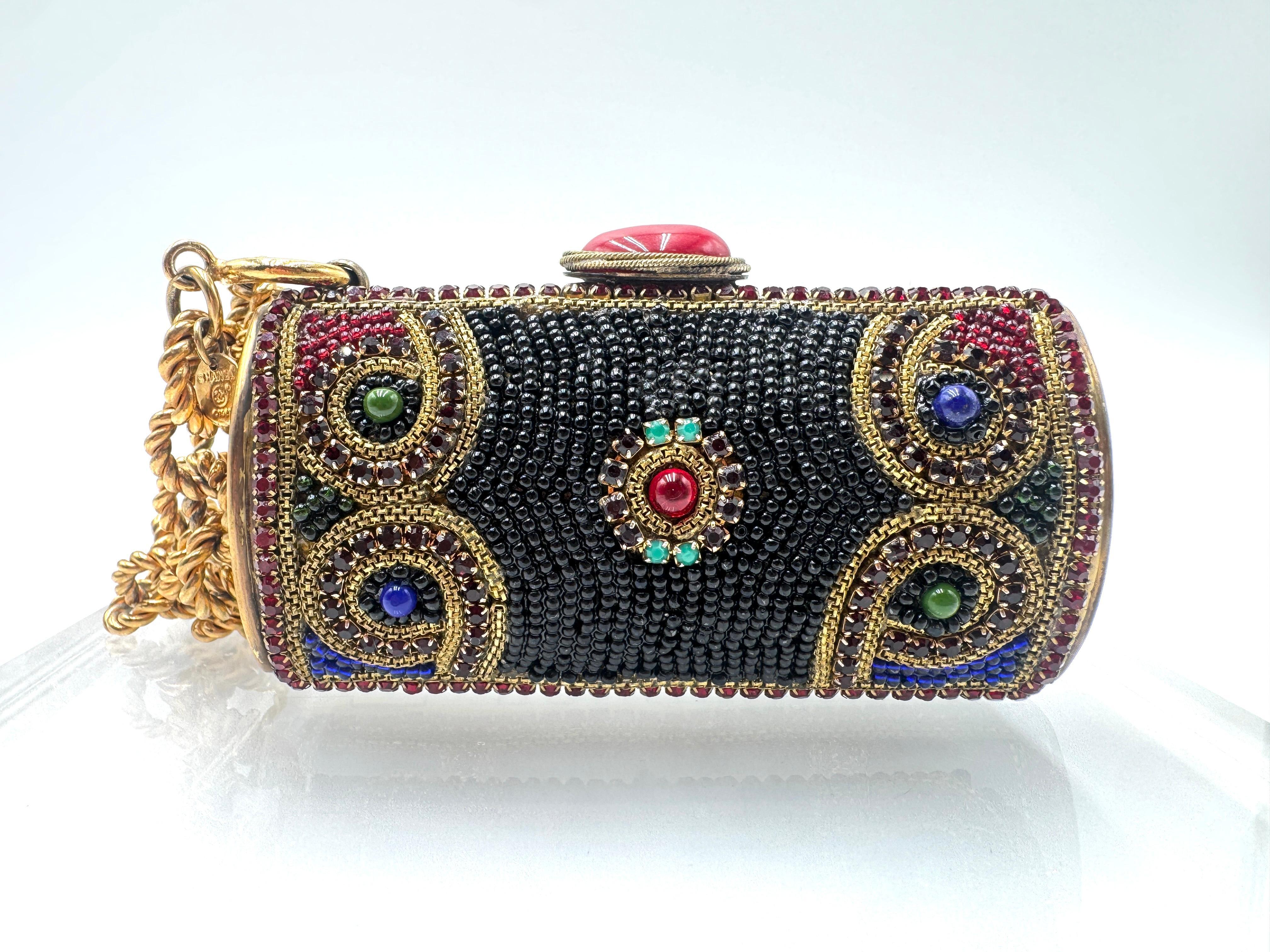 Chanel 1980, Minaudiere con perline e Jewell Ultra Rara in vendita 6