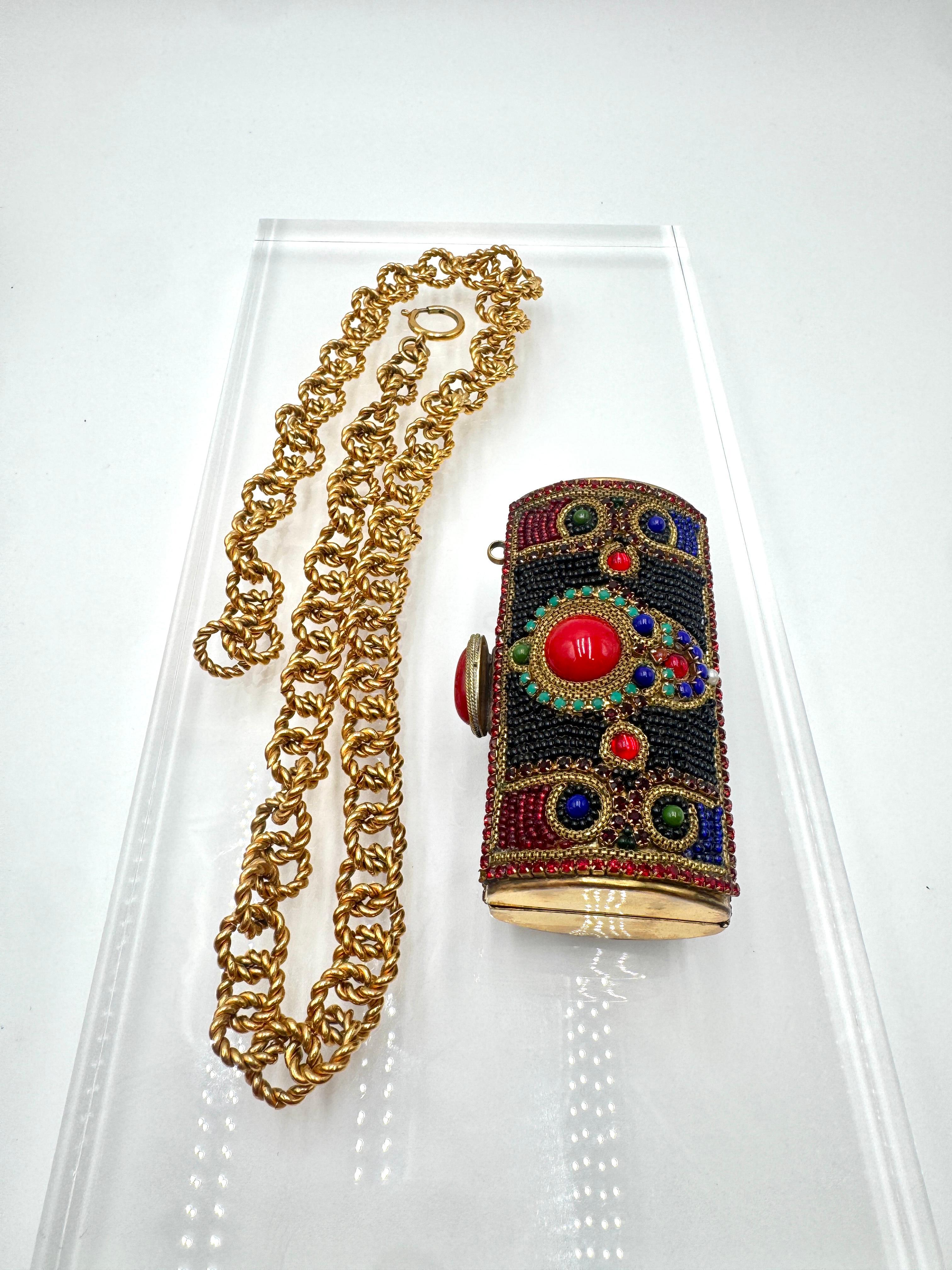 Chanel 1980, Minaudiere con perline e Jewell Ultra Rara in vendita 14