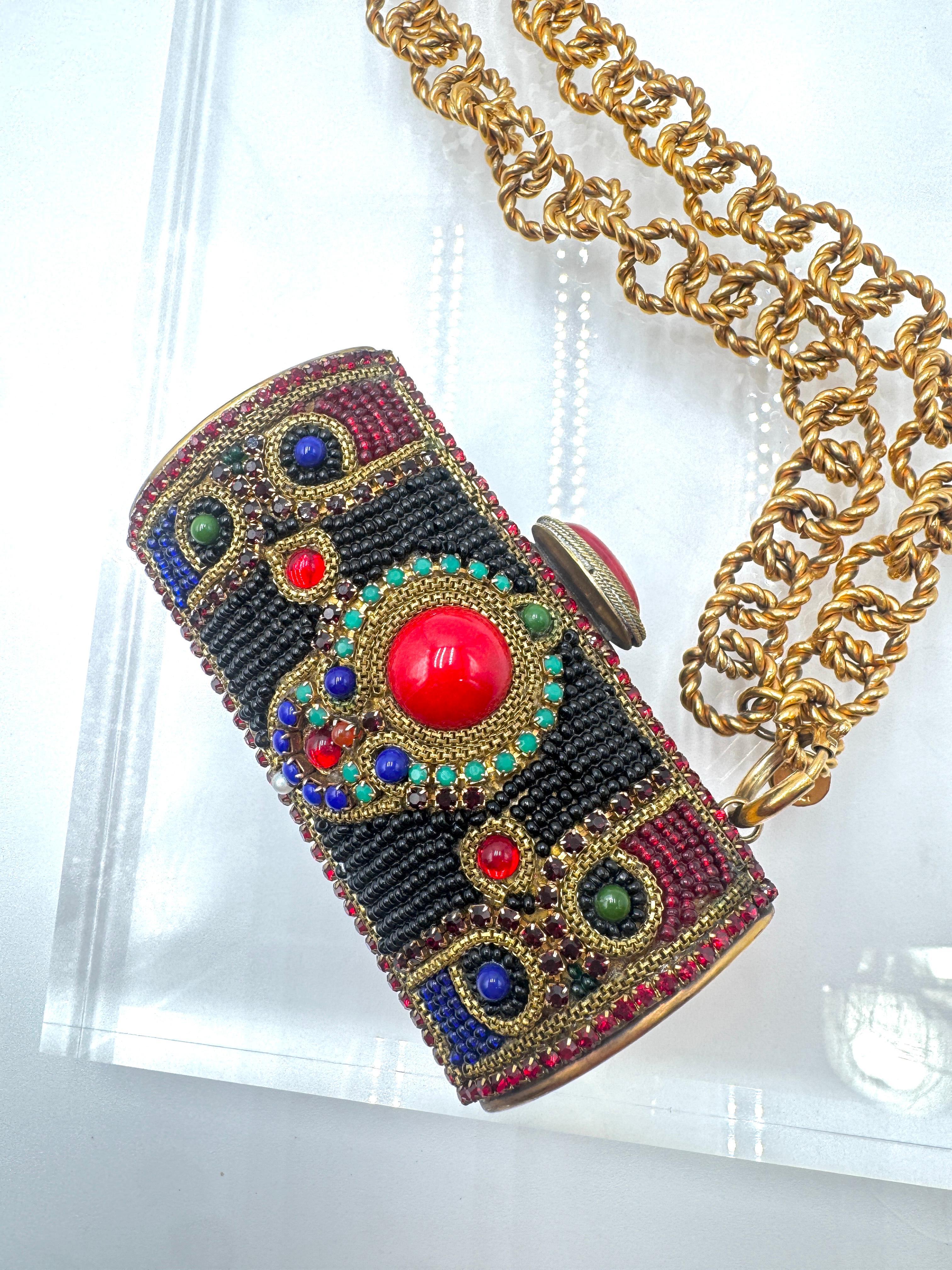 Chanel 1980, Minaudiere con perline e Jewell Ultra Rara in vendita 3