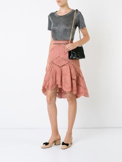 Chanel 1980's Black Classic Crocodile Envelope CC Flap Bag Convertible Clutch