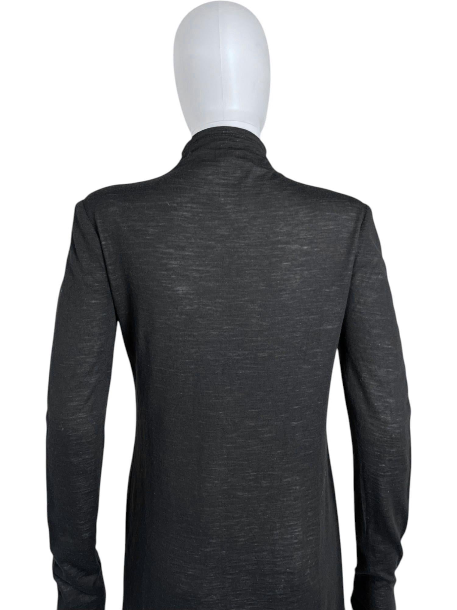 Chanel 1980's Schwarzes Kleid mit Rollkragen und langen Ärmeln im Angebot 2