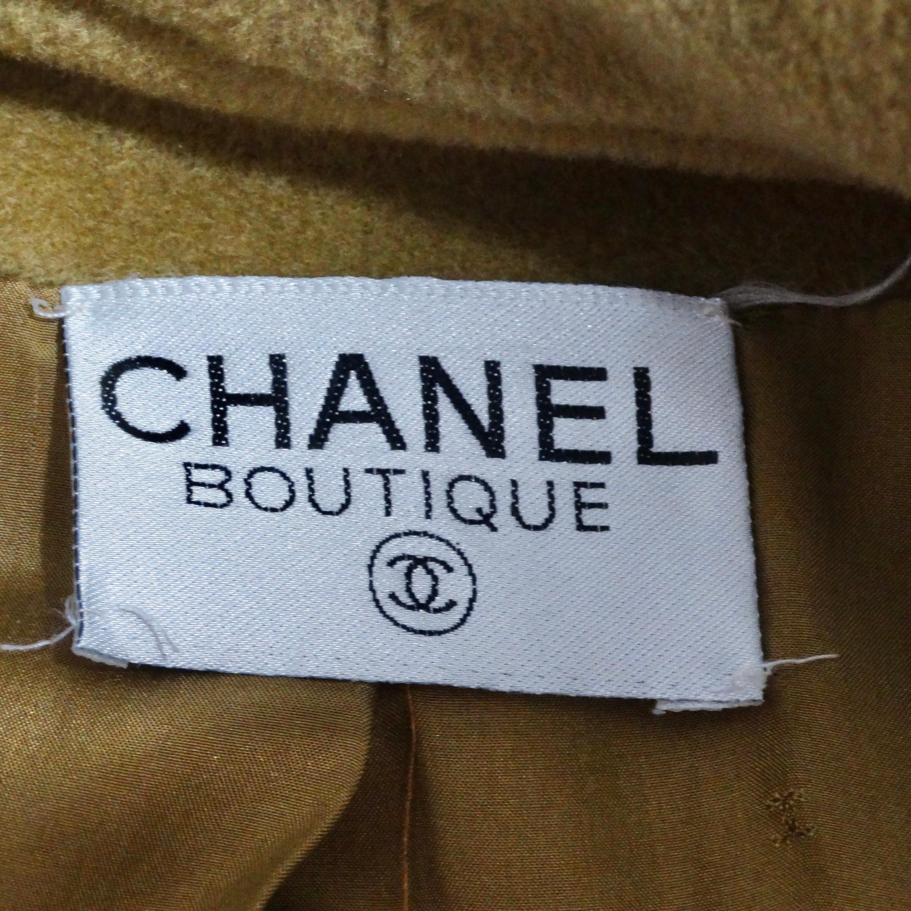 Chanel 1980s Brown Gold Tone Jumbo Button Blazer 5