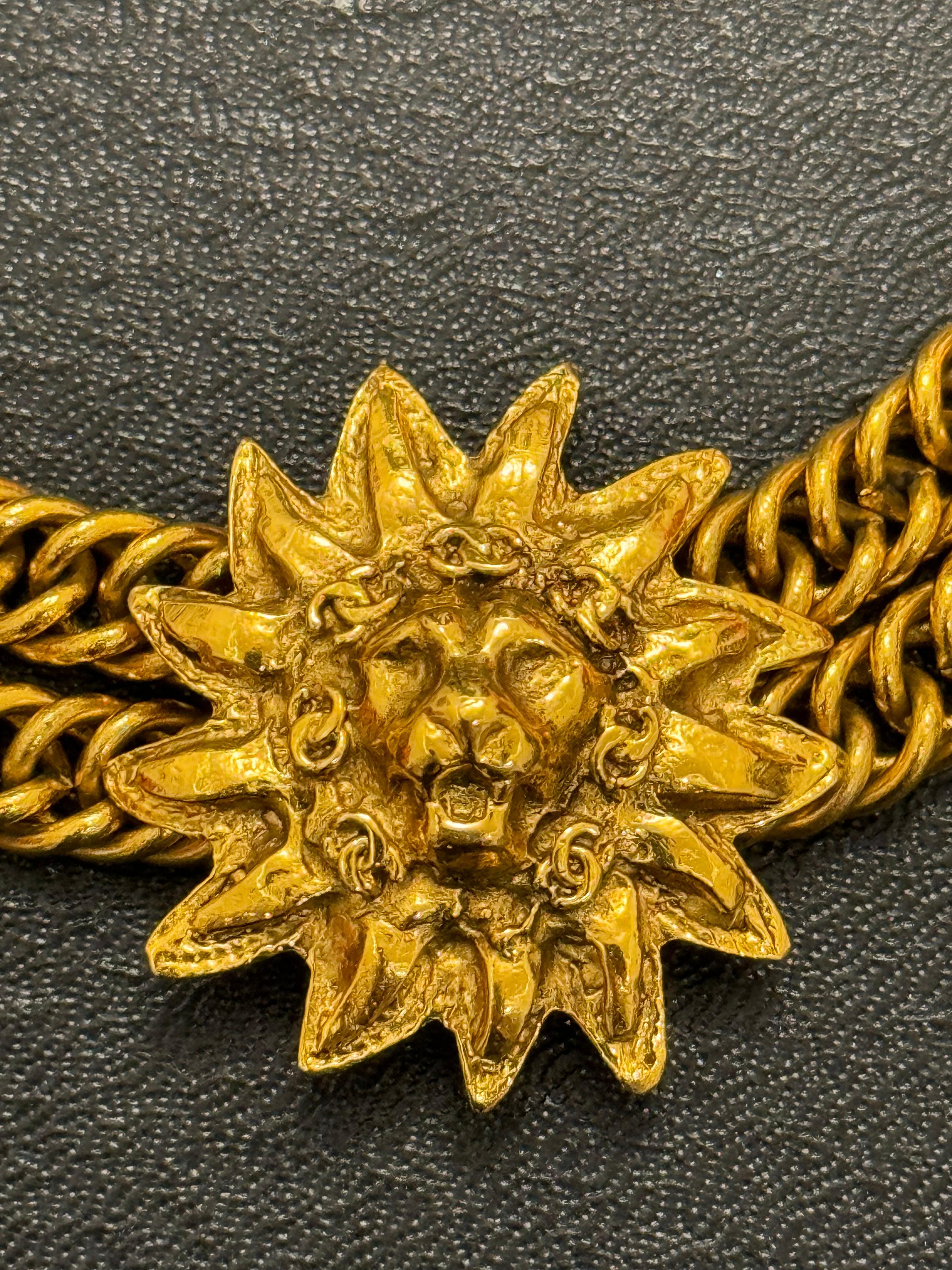 da uomo o donna Chanel 1980 by Karl Lagerfeld collana a forma di leone in vendita