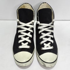 Chanel 1980s CC Black High Top Sneakers