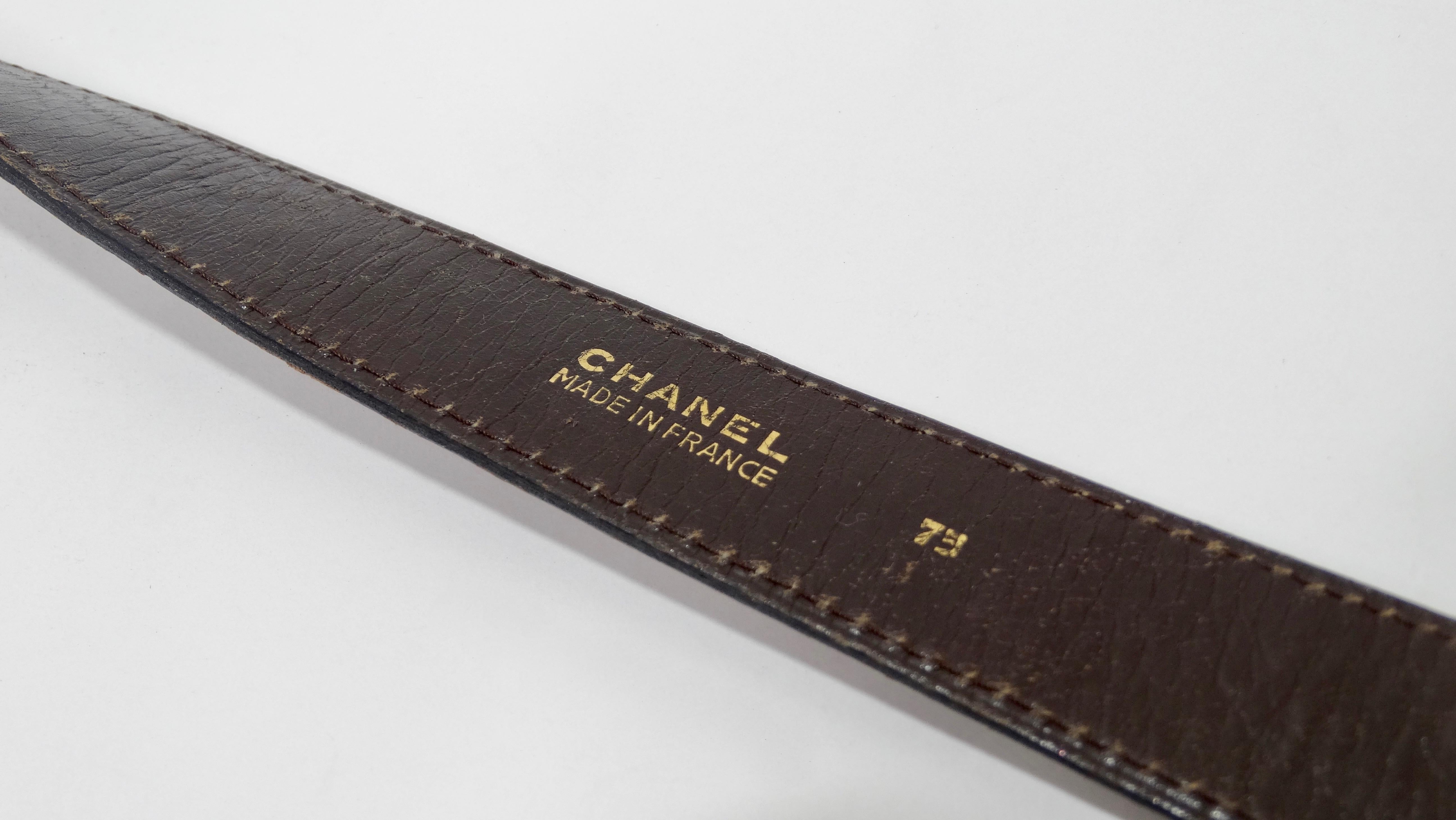 Chanel 1980s CC Crocodile Fashion Belt  In Good Condition In Scottsdale, AZ