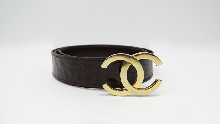 Chanel 1980s CC Crocodile Fashion Belt at 1stDibs  chanel belt women, chanel  belts, chanel inspired belt