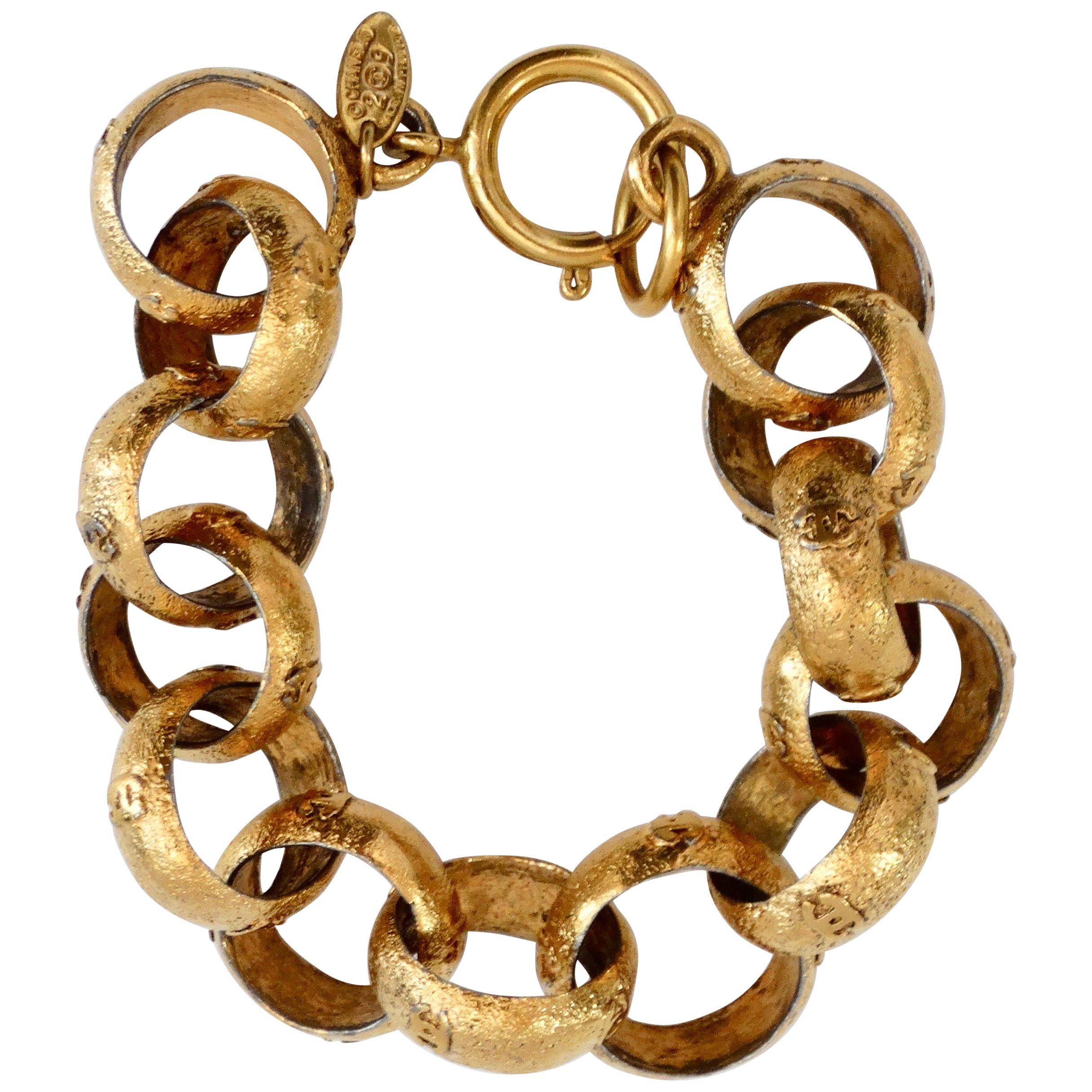 Chanel 1980s 
CC
 Link Bracelet