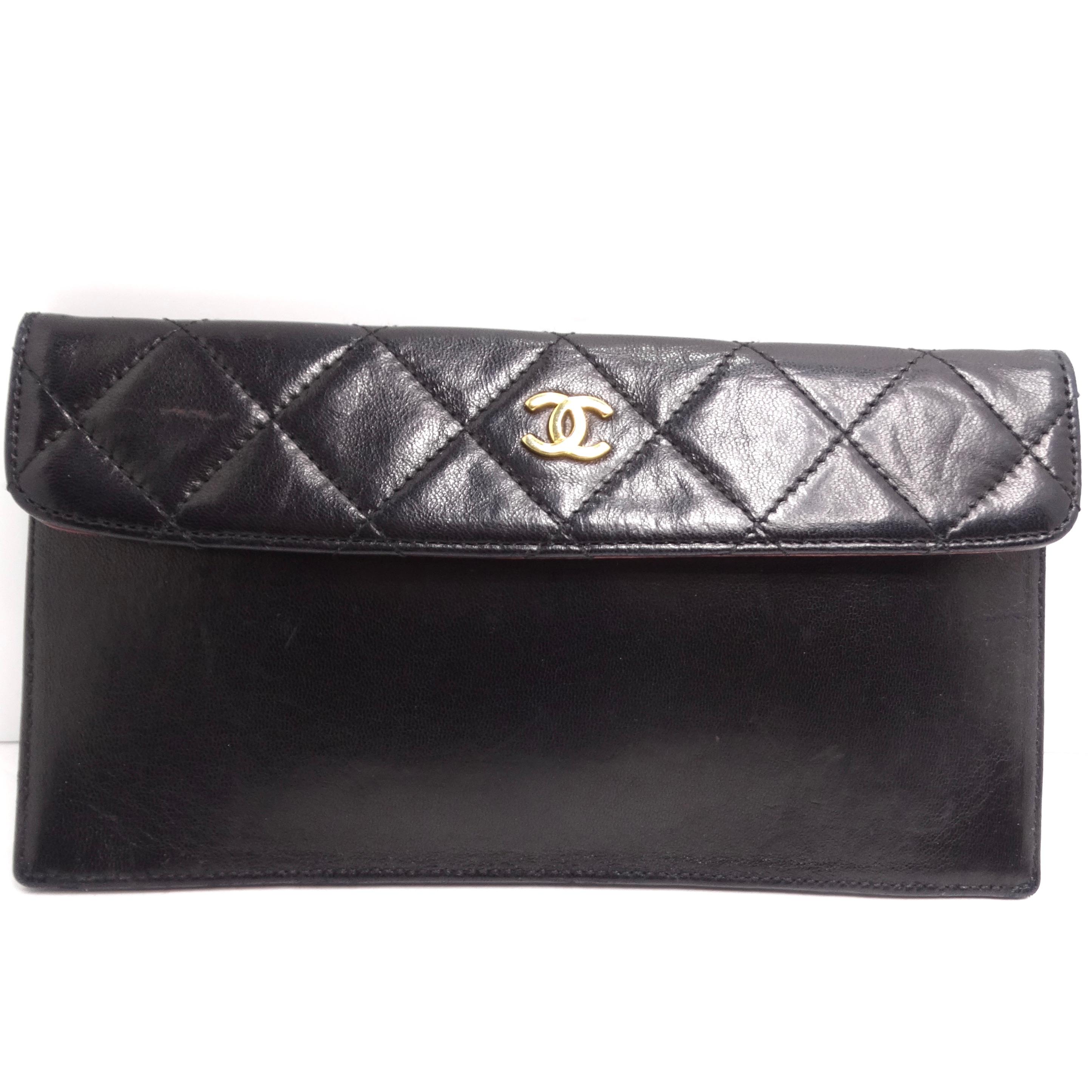 Chanel 1980s CC Quilted Lambskin Wallet In Excellent Condition In Scottsdale, AZ