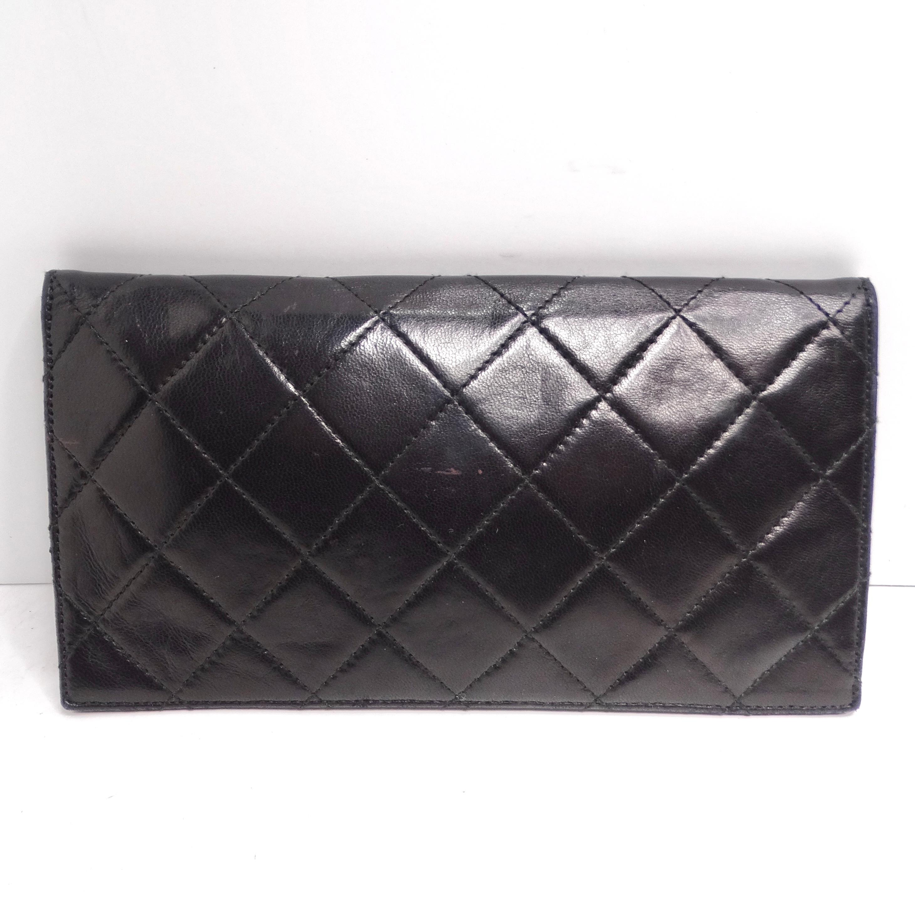 Women's or Men's Chanel 1980s CC Quilted Lambskin Wallet