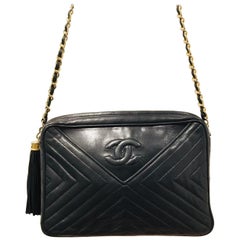 Vintage Chanel 1980’s Chevron Camera Bag