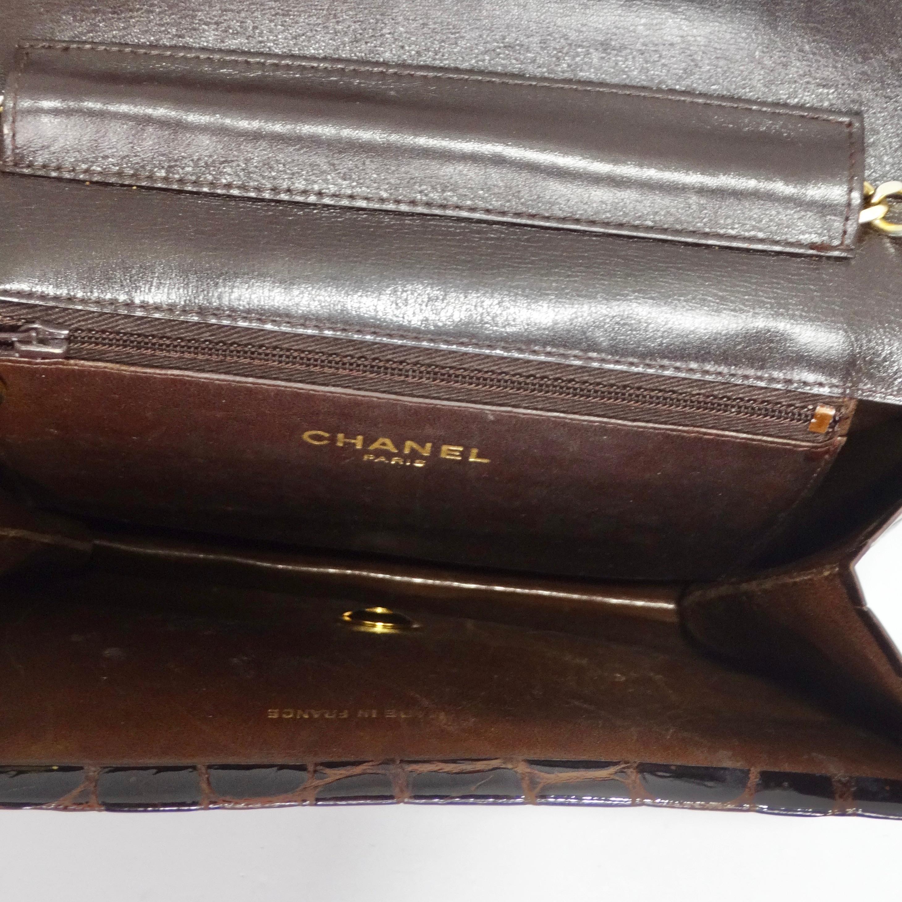 Chanel 1980s Crocodile Handbag 6