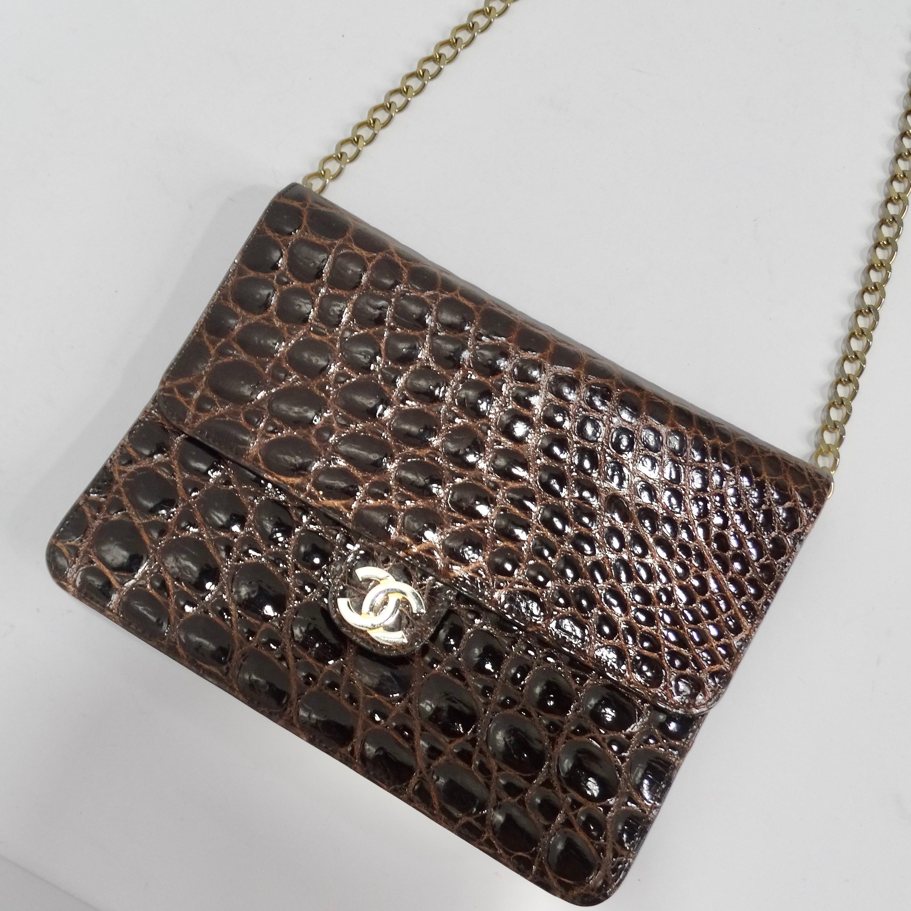 Chanel 1980s Crocodile Handbag 3