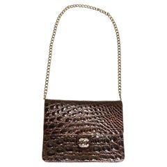 Vintage Chanel 1980s Crocodile Handbag