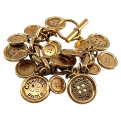 Chanel 1980’s Lagerfeld Era Gold Charm Bracelet