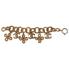 Chanel 1980s Gold Nugget Charm Bracelet