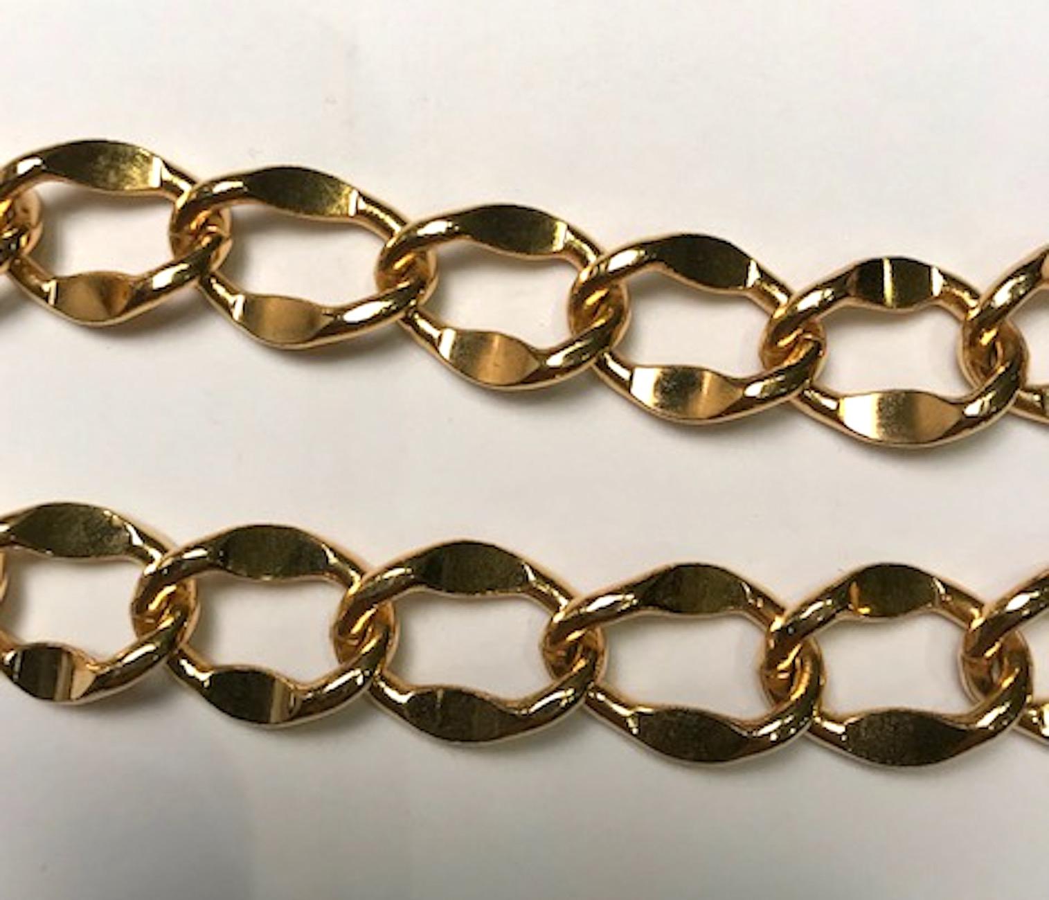 Chanel Heavy Gold Double Swag Chain Belt from 1980s 1