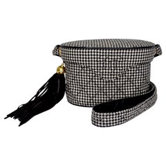 Chanel 1980er Jahre Houndstooth Kameratasche