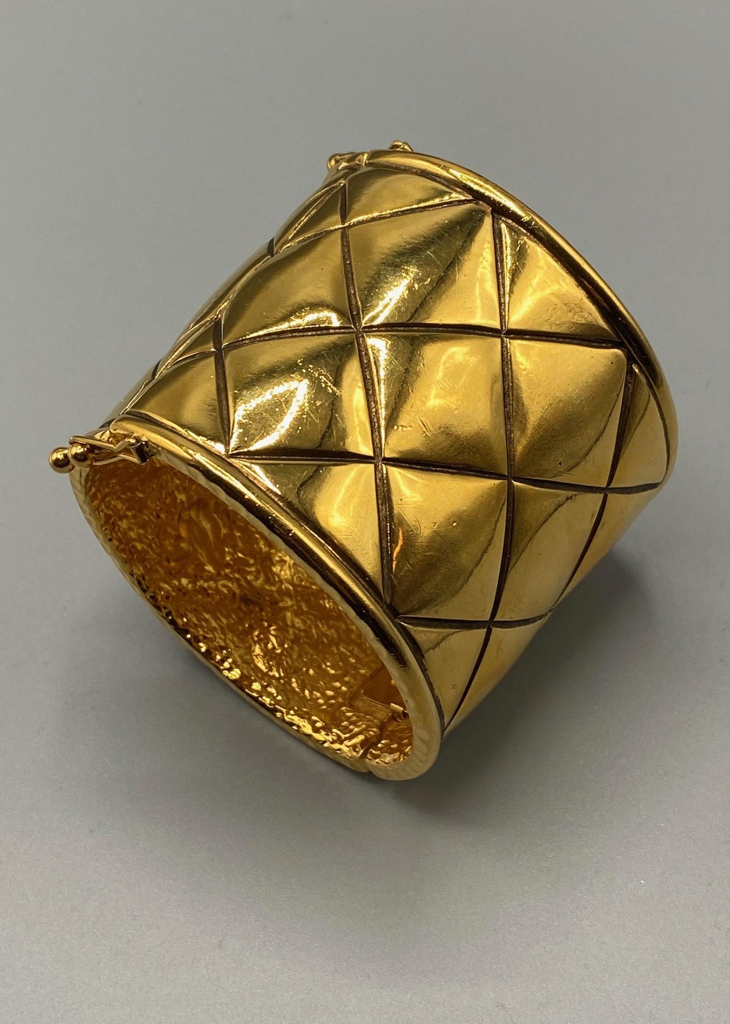 Chanel 1980s Iconic Gold Lion Face Cuff by Robert Goosens For Sale 8