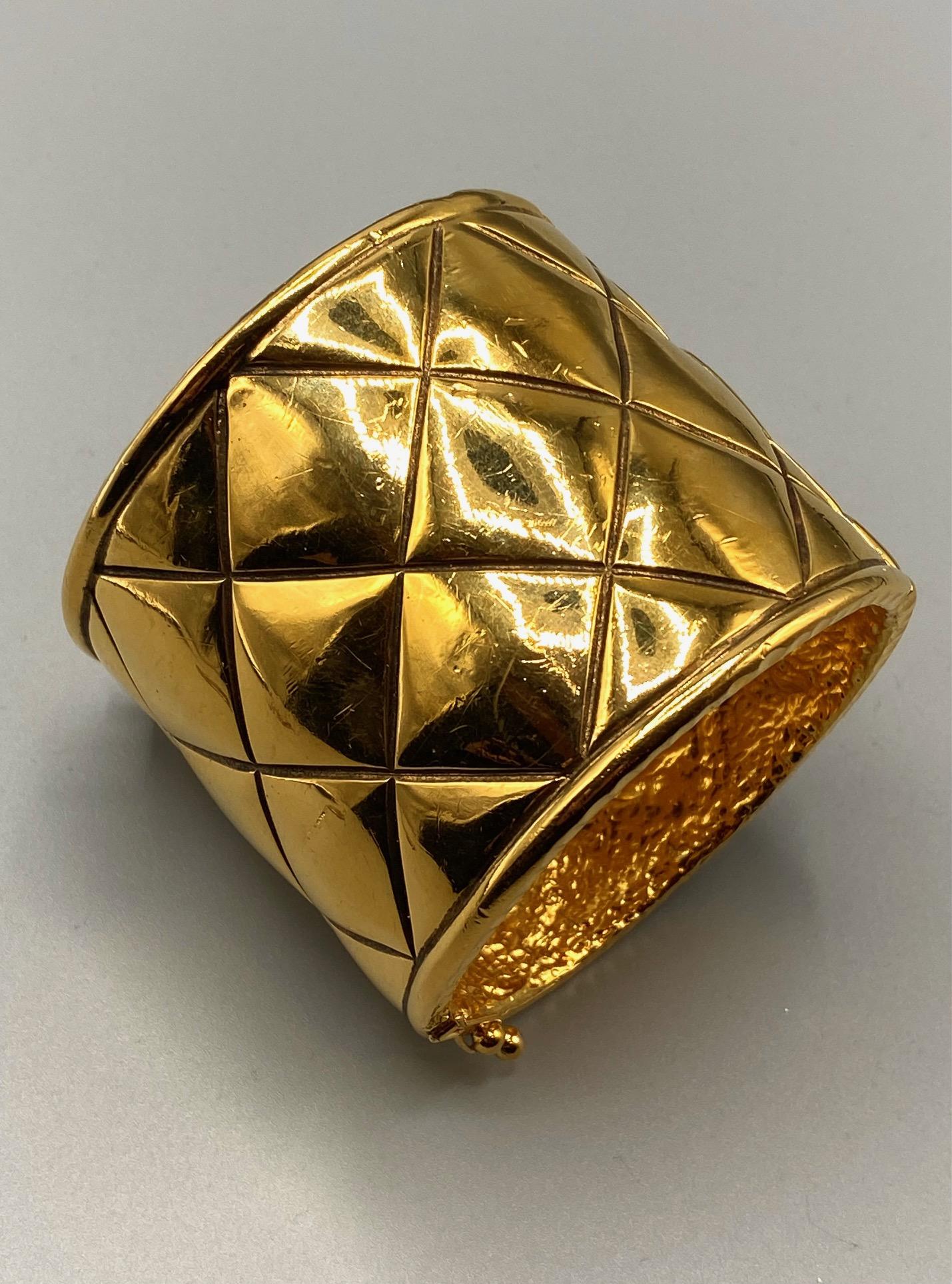 Chanel 1980s Iconic Gold Lion Face Cuff by Robert Goosens For Sale 9