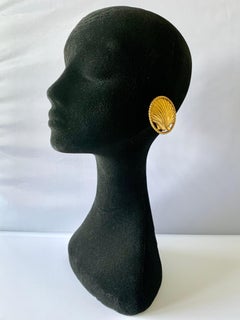 Chanel 1980's Large Seashell Earrings
