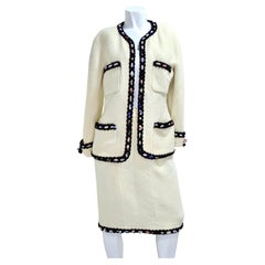 Chanel 1980's Rare Reversible Skirt Set