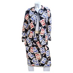 Chanel 1980's Rare Reversible Skirt Set