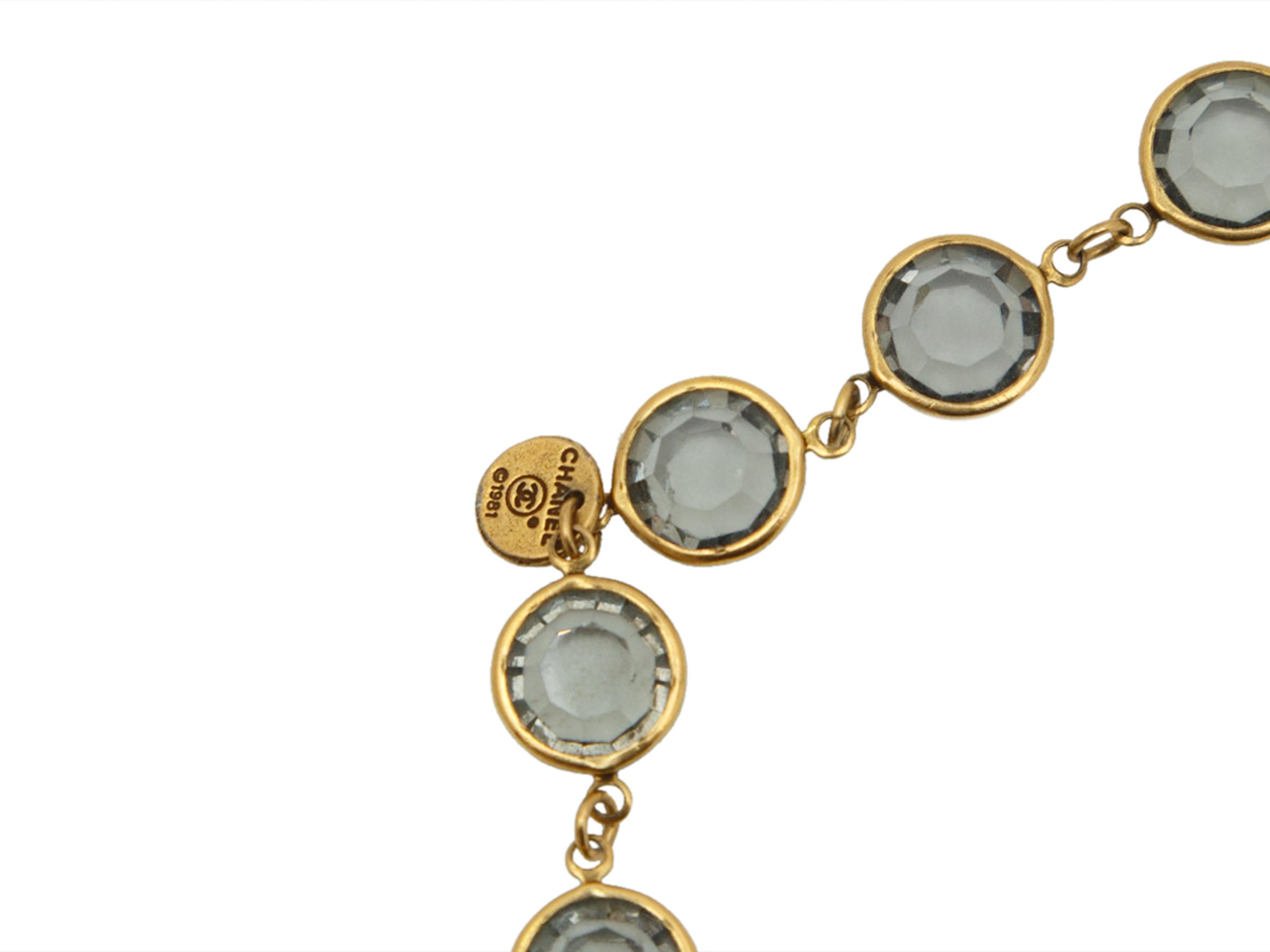 Chanel 1981 Gold-Tone Necklace In Good Condition In New York, NY