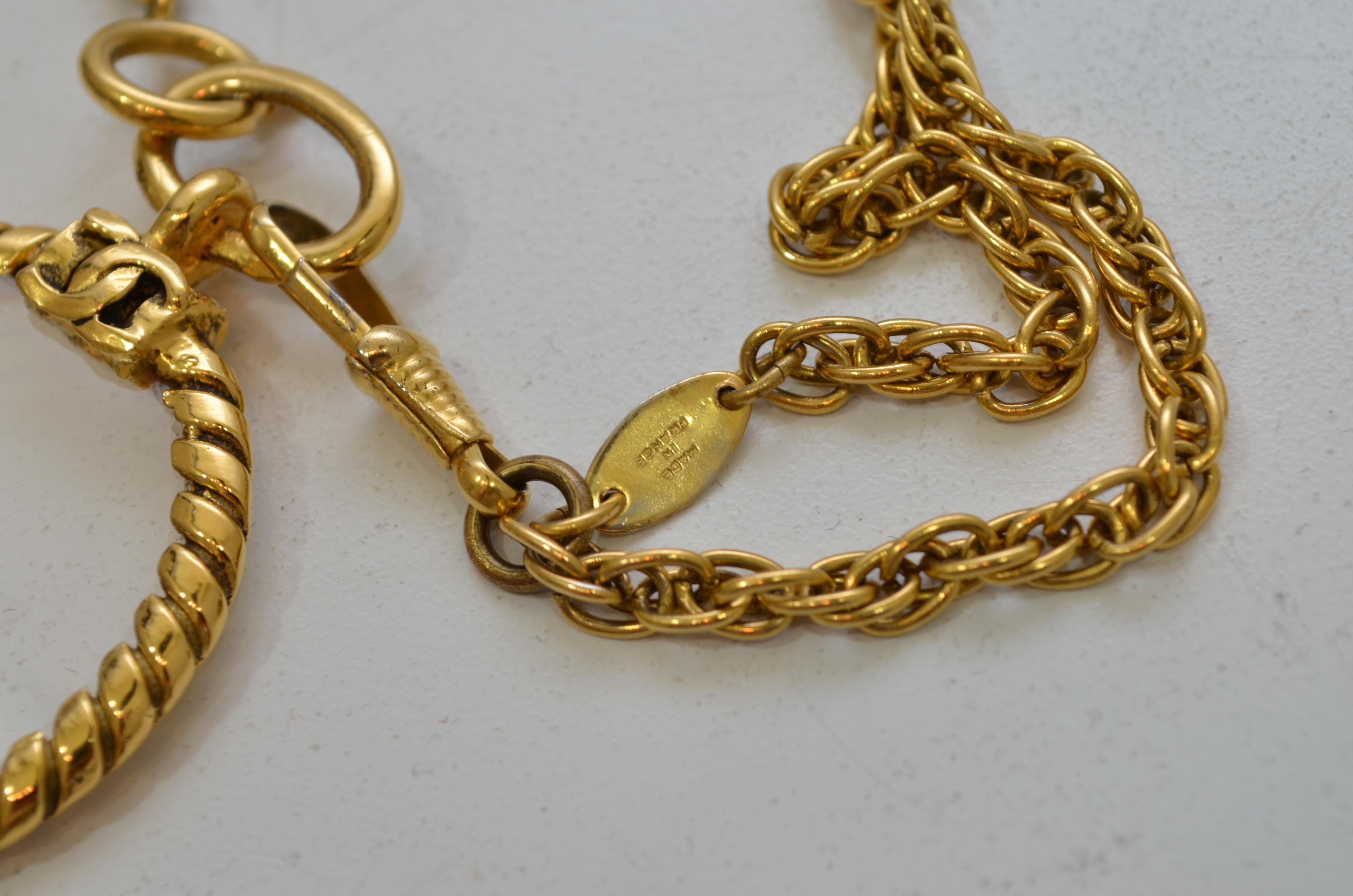 Women's Chanel 1983 Vintage Magnifying Glass Chain Necklace